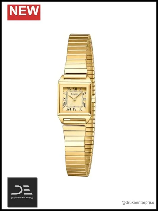 Ladies' Quartz Watch with Stainless Steel Expansion Band, Water Resistant