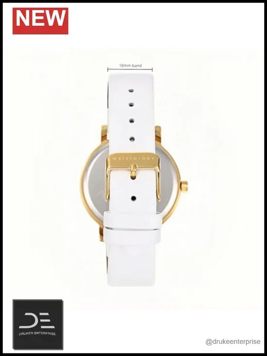 38mm Oversized Watch with Interchangeable Leather Band - Large Easy to Read