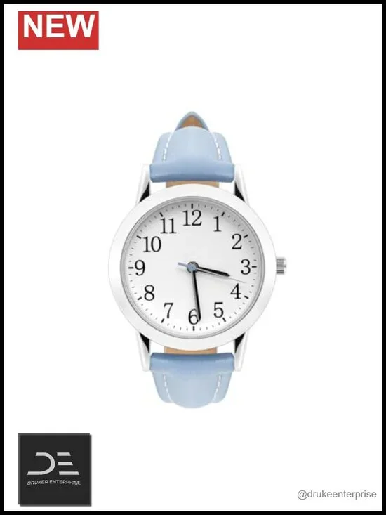 Women's Casual Waterproof Analog Quartz Wrist Watch with PU Band