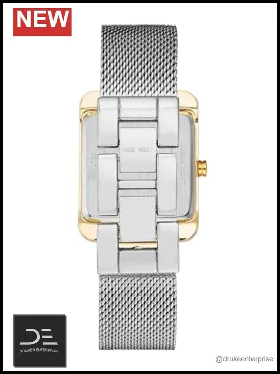 Stainless Steel Mesh Bracelet Watch with Mineral Crystal Lens