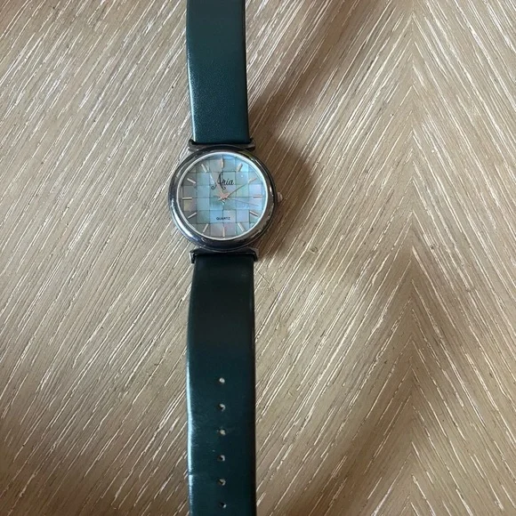 Aria Green Watch with Digital Display and Slim Profile