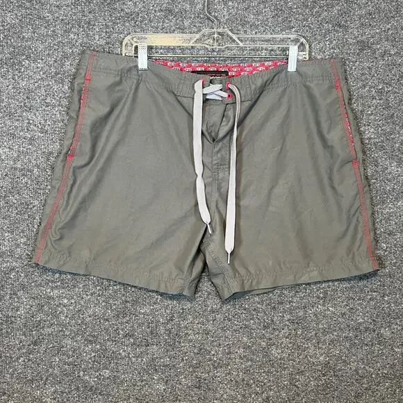 Reyn‎ Spooner Swim Trunks Mens 40 Gray Board Shorts Lightweight Beach Surf