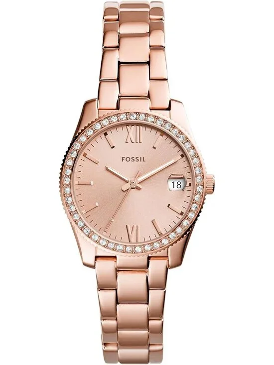 Women's Rose Gold Scarlett Quartz Stainless Steel Bracelet Elegant Wrist Watch