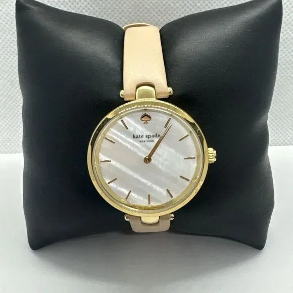 Kate Spade Holland KSW1281 Women's Pink Leather Strap Analog Dial Watch JNA462