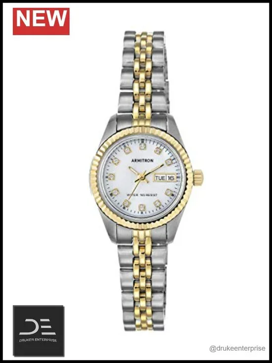 Crystal Accented Bracelet Watch with Mother-of-Pearl Dial