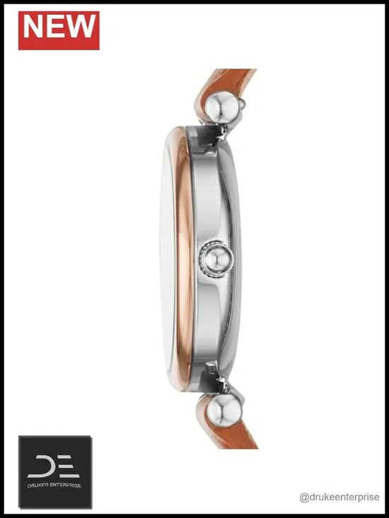 Genuine Leather Strap Quartz Watch with Bracelet Set