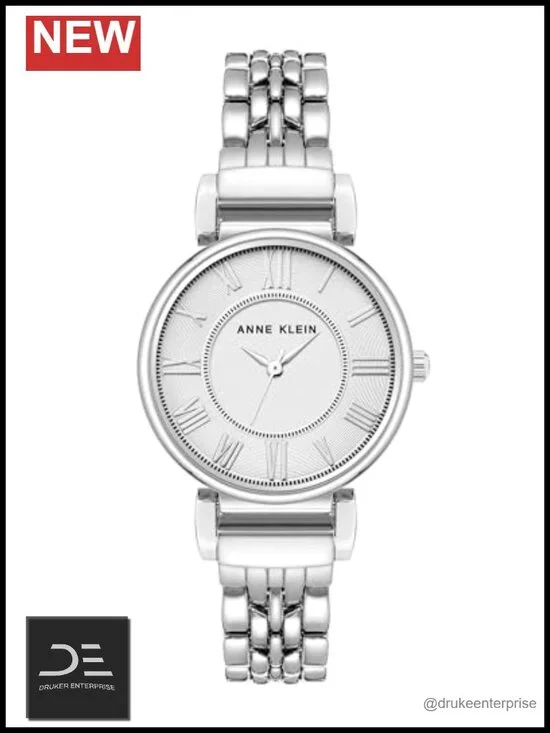 Silver-Tone Metal Bracelet Watch with Roman Numerals