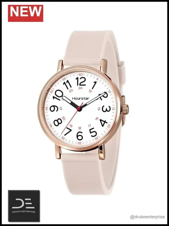 Analog Nurse Watch - Easy Read Second Hand Silicone
