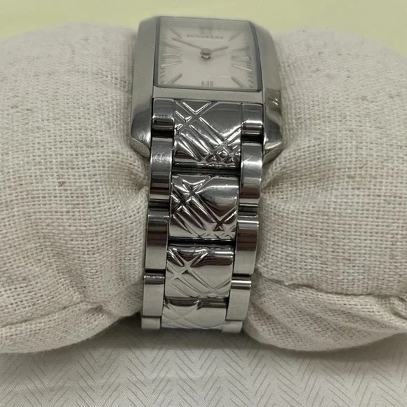 Burberry Silver Geometric Dial Watch