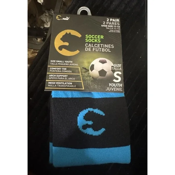 Puma Procat Soccer Socks Youth Size S‎ Performance 2 Pair Pack