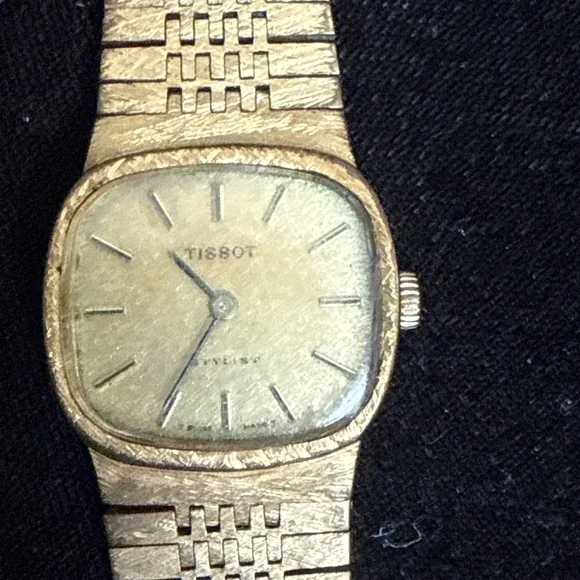 Tissot Watch Manual 20.5mm Women's Gold Plated Dial Swiss Made Square 4211‎