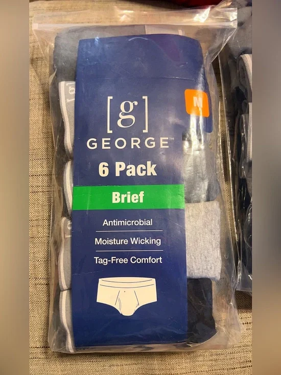 NWT George Men’s Briefs 6-Pack Size M