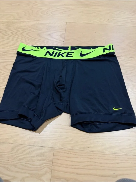 Nike Black Boxer Briefs with Neon Yellow Waistband