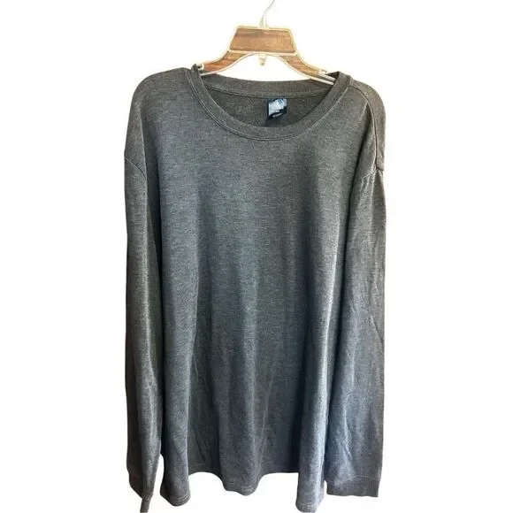 Stafford Men’s Long Sleeve Gray Knit sleepwear Tee Sz XXL NWT