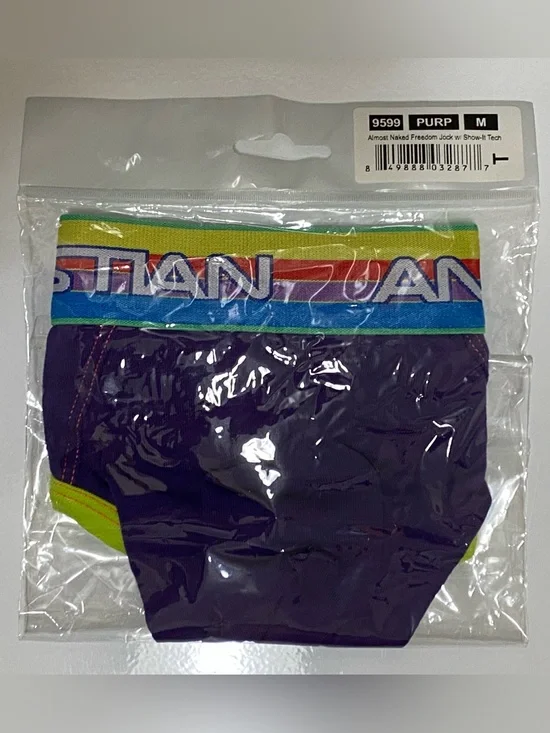 NWT! Andrew Christian Almost Naked Freedom Jock w/Show-It Ace MED Purple