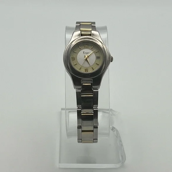 Luger Swiss Made Silver and Gold Ladies Watch Working