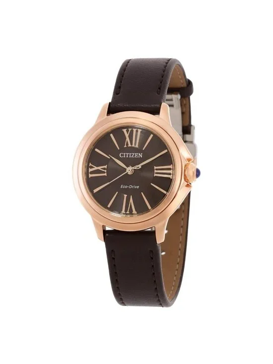 NWT Citizen L Ceci Eco-Drive Brown Dial Ladies Watch