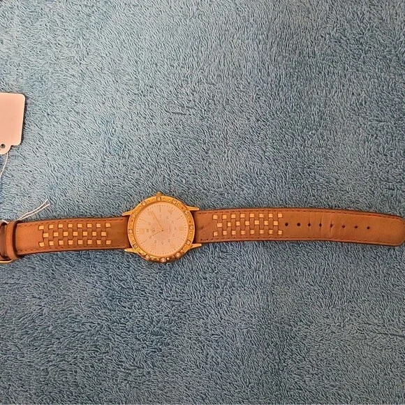 Camrose & Kross Teri Byk Women's Quartz Dress Watch Crystal Bezel Brown Leather