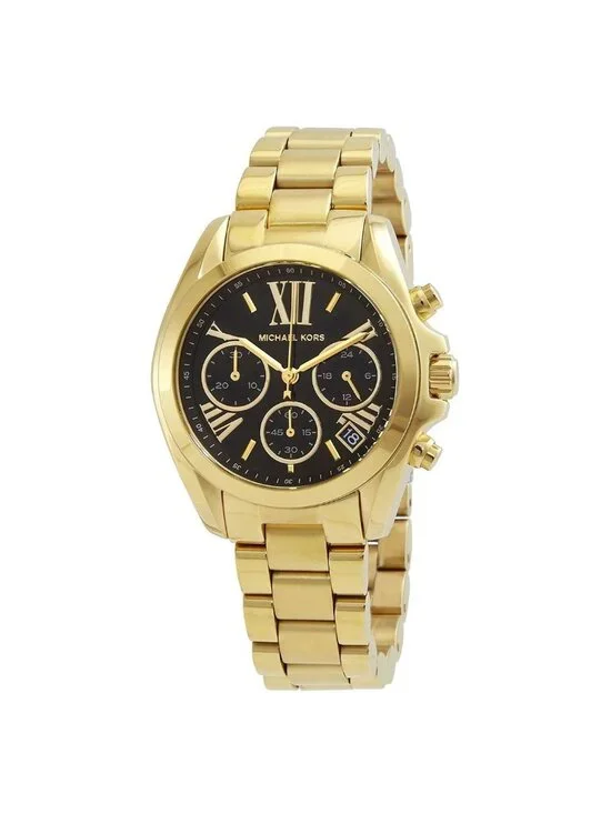 NWT Michael Kors Bradshaw Chronograph Quartz Black Dial Ladies Watch