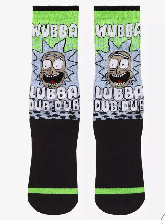 Rick & Morty 'Wubba Lubba Dub Dub' Crew Socks