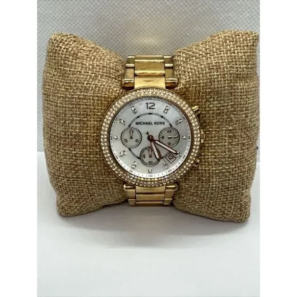 Michael Kors Parker MK5491 Women's Gold Stainless Steel Analog Dial Watch JNA458