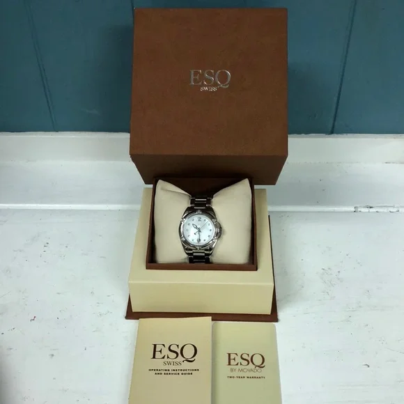 Ladies ESQ by Movado‎ women’s watch in original box manual