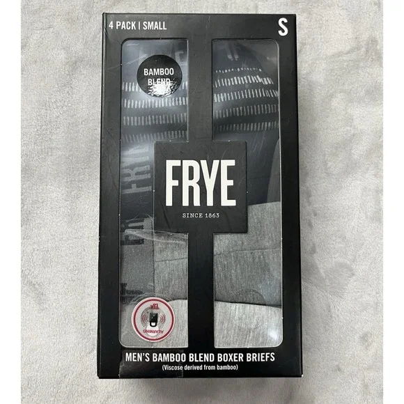 Frye 4 Pair Boxer Briefs Men Small 28-30'' Multicolor Tag Free Bamboo Blend Soft