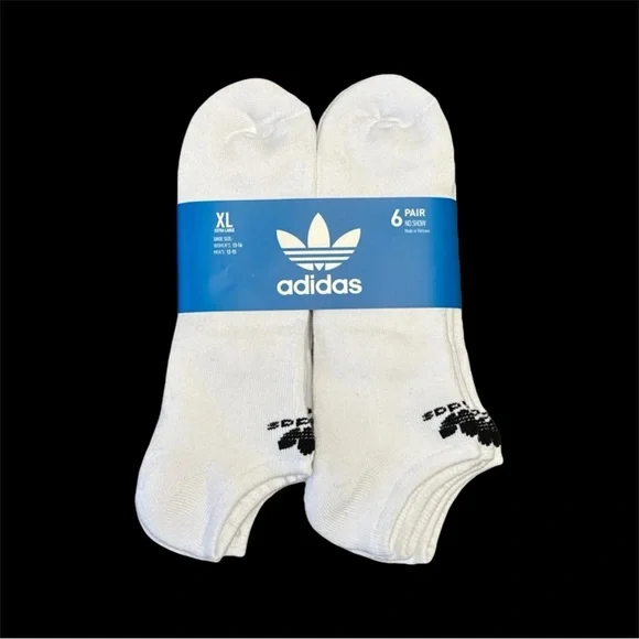 adidas originals trefoil cushioned no-show socks CI9858D 6 pair NEW