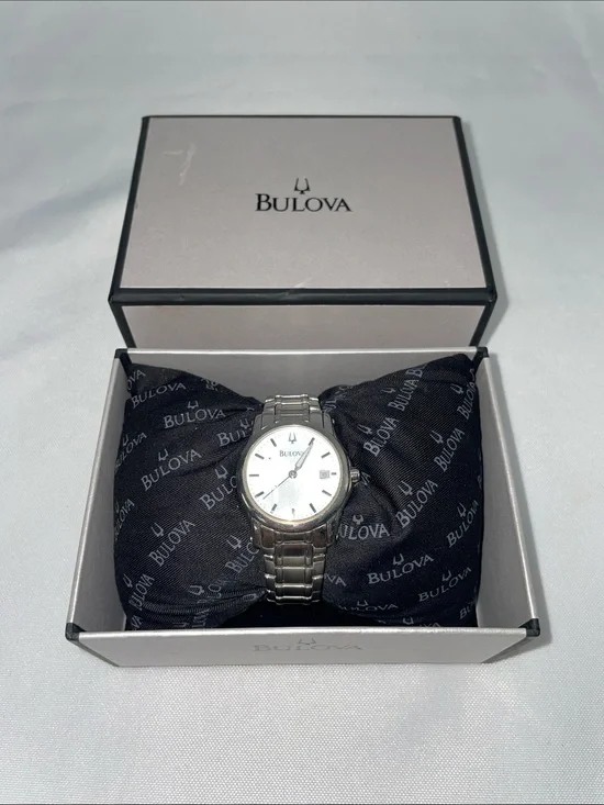 BULOVA STAINLESS STEEL WOMENS BRACELET WATCH FTL-07-189