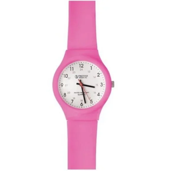 Prestige Medical student scrub watch water-resistant plastic strap -Pink