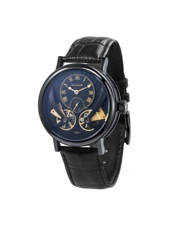 NWT Thomas Earnshaw Beaufort Anatolia Black Dial Men's Watch
