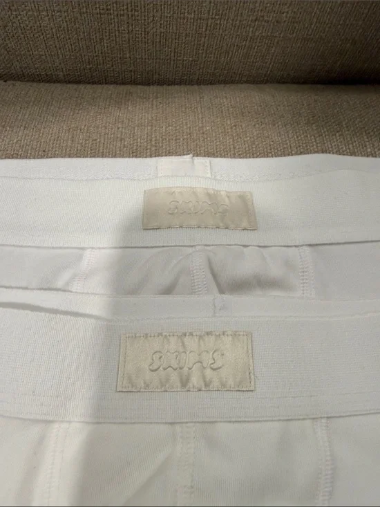 NEW SKIMS Men's White Boxer Briefs 2 Pack Medium