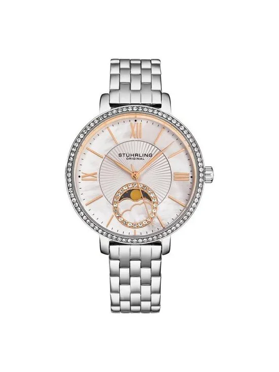 NWT Stuhrling Original Symphony Quartz Silver Dial Ladies Watch