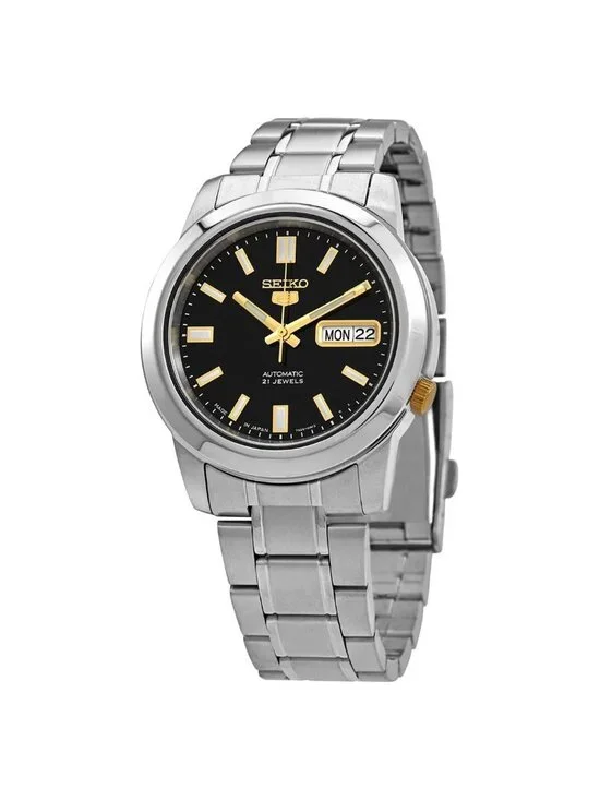 NWT Seiko 5 Automatic Black Dial Men's Watch