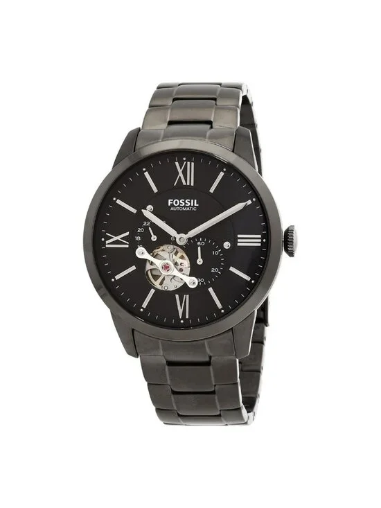 NWT Fossil Townsman Auto Automatic Black Dial Men's Watch
