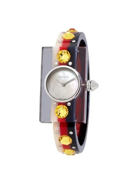 NWT Gucci Vintage Web Mother of Pearl Dial Ladies Watch
