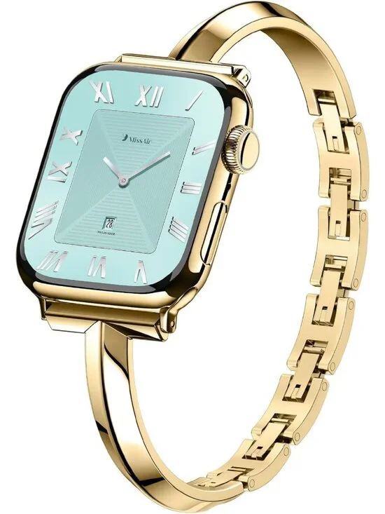 Slim Stainless Steel Band for Apple Watch 38mm-49mm, Elegant Dressy Bracelet for