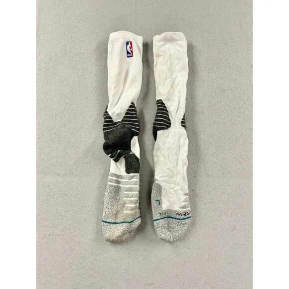 STANCE 257 NBA Basketball Fusion Athletic LOW Cut Men's WHITE Socks 2XL