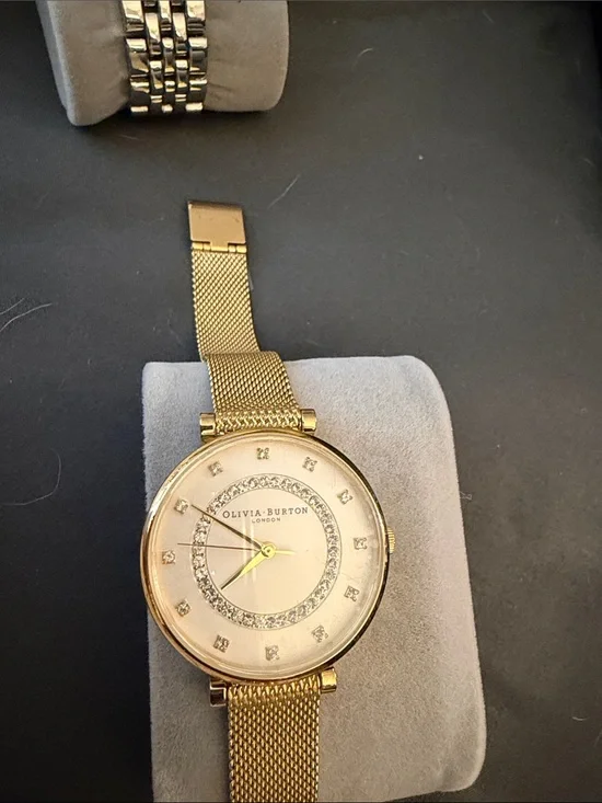 OLIVIA BURTON Gold-tone Mesh Watch with Crystal Accent Dial