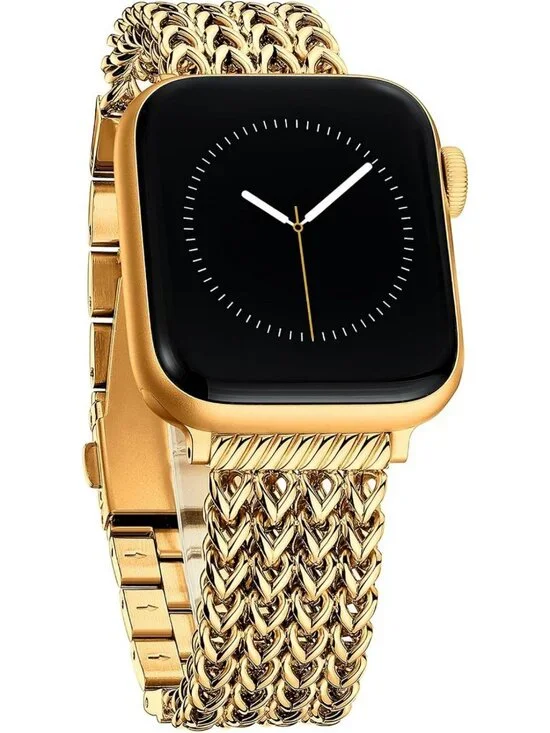 Stylish Stainless Steel Chain Watch Band for Apple Watch 40mm-45mm, Women’s
