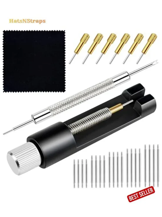 Watch Link Removal Tool Kit with Pin Punch, Spring Bars & Cleaning Cloth