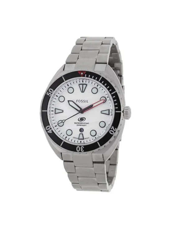 NWT Fossil Breaker Quartz White Dial Men's Watch
