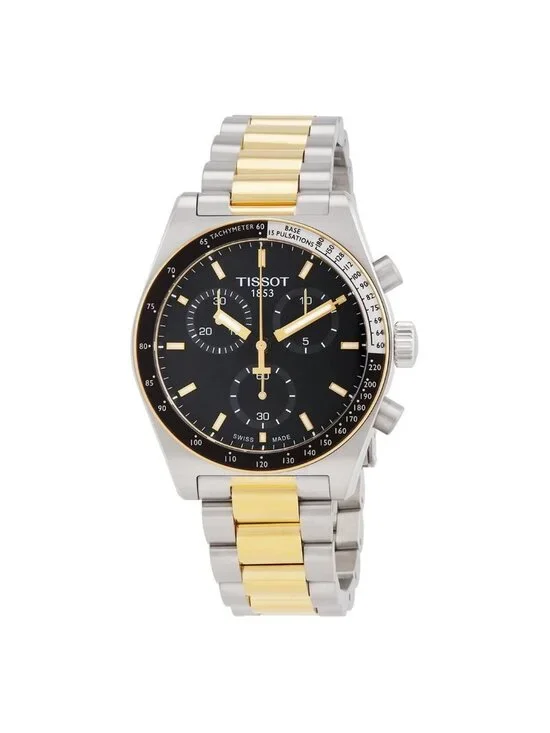 NWT Tissot T-Sport Chronograph Quartz Black Dial Men's Watch