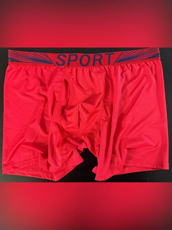 SPORT Red Athletic Mesh Boxer Briefs