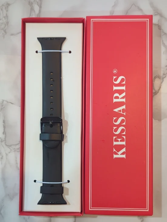 KESSARIS Black Silicone Replacement Watch Band