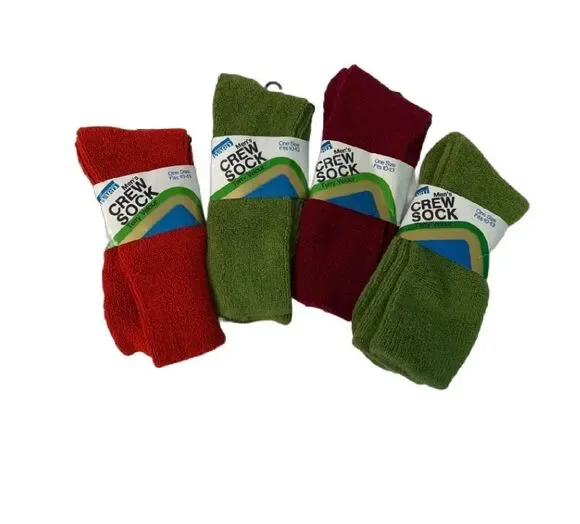 Montgomery Ward Authentic Vintage Dead Stock Mens Terry Velour Crew Socks Size 1