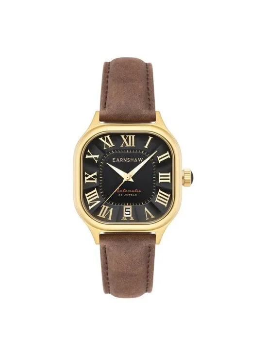 NWT Thomas Earnshaw Coussin Black Dial Men's Watch
