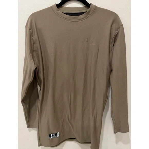 Under Armour Tactical‎ Stealth Compression Crew Shirt XXL Khaki Base Layer USA