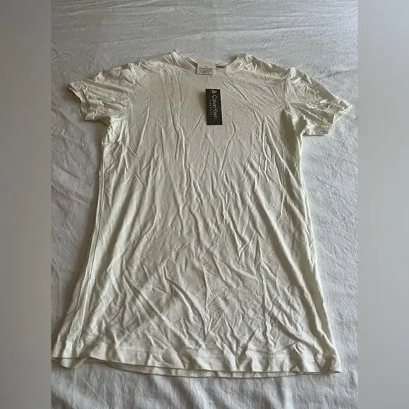 Calvin Klein Shirt 1pc Simply Smooth Crew Cream Size S NWT