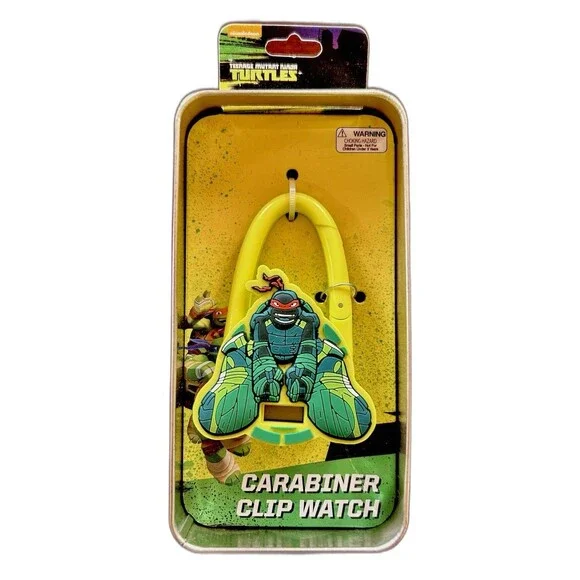 Teenage Mutant Ninja Turtles Raphael‎ Day/Date Watch Carabiner NIB TMNT